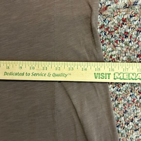 Garnet Hill Taupe Brown Organic Cotton Sleeveless Easy Knit Godet Dress Size XS - Picture 11 of 12